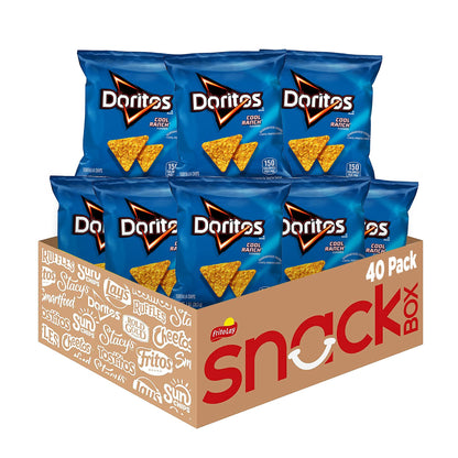 Doritos Flavored Tortilla Chips, Nacho Cheese, 1 Ounce (Pack of 40)