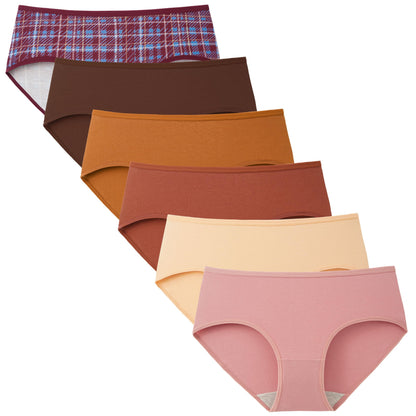 INNERSY Womens Underwear Cotton Hipster Panties Regular & Plus Size 6-Pack