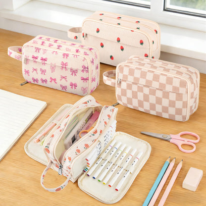 Cute Big Pencil Case Pouch Bag with Handle for Teen Girls Boy Gift
