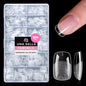 UNA GELLA 504Pcs Medium Pointed Almond Nail Tips, X-Soft Almond Gel Nails