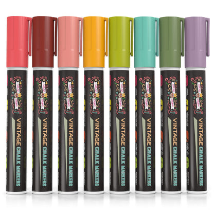 CHALKY CROWN Liquid Chalk Markers - Bold Chalkboard Markers - 8 Pack, 6mm