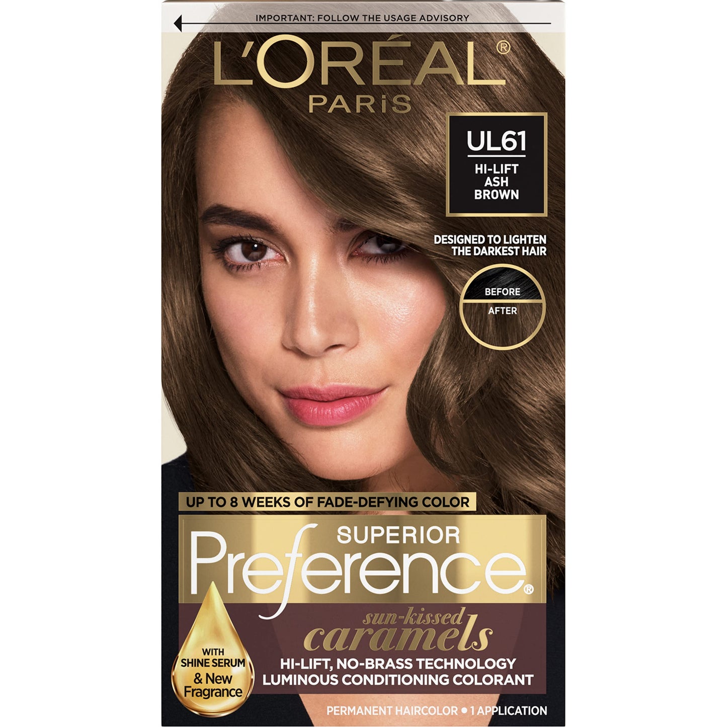 L'Oreal Paris Superior Preference Luminous Fade-Defying Permanent Hair Color, Hair Dye For Up to 9 Weeks of Radiance, Medium Brown 5, 1 Hair Dye Kit