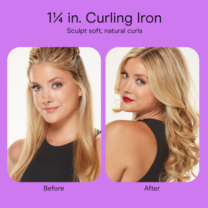 Conair Curling Iron, Double Ceramic, 1" Barrel, White/Rose Gold