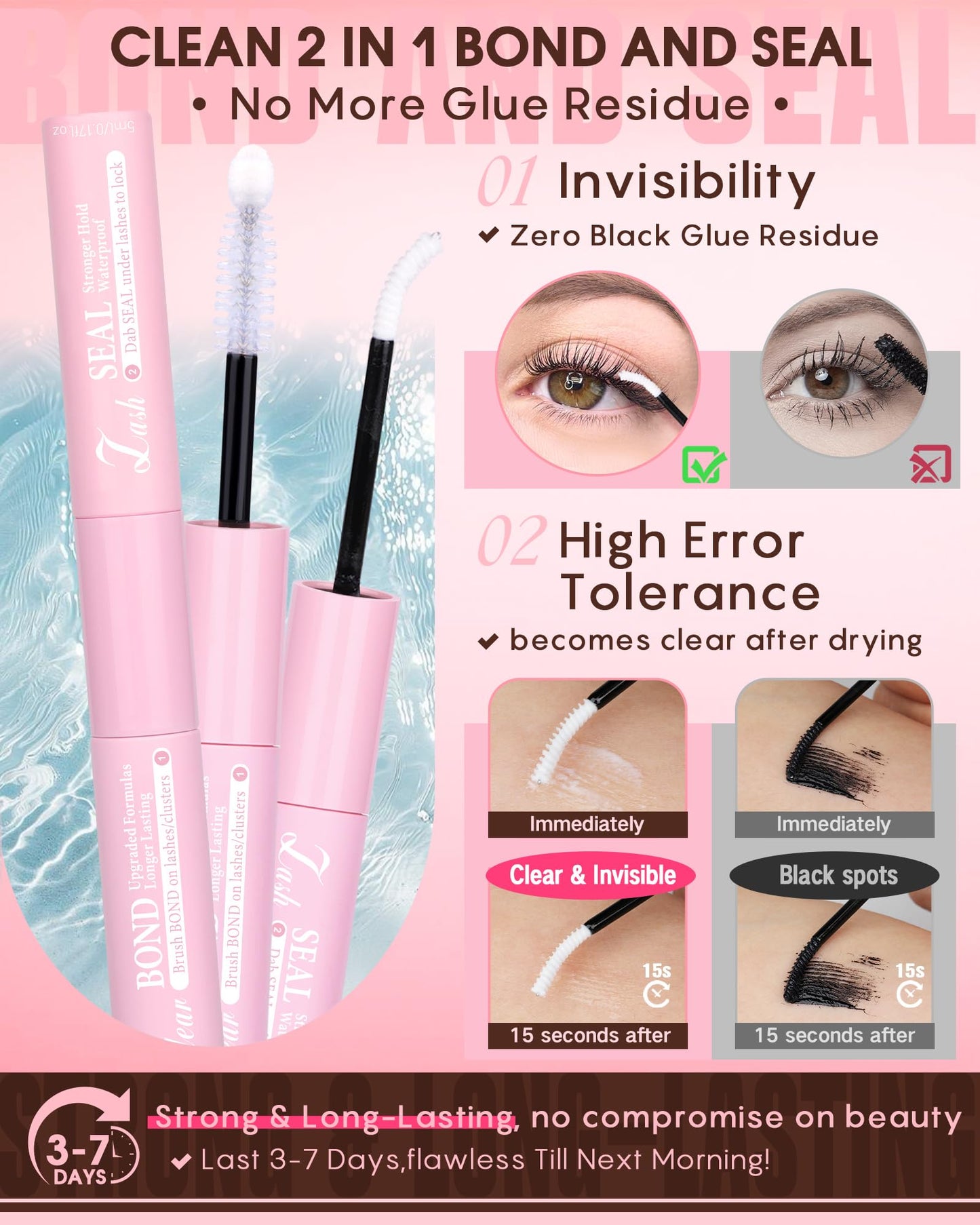 Goddvenus Brown Wispy Eye Lash Clusters Kit Natural Cluster Eyelash Extensions Kit False Eyelash Clusters Fluffy DIY Individual Lash Extensions Kit C Curl