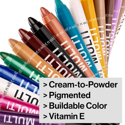 wet n wild Color Icon Cream Eyeliner Eyeshadow Multi-Stick, Moisturizing, Nourishing Velvety Cream-to-Powder Buildable & Blendable Formula, Cruelty-Free & Vegan - Brown Sugar