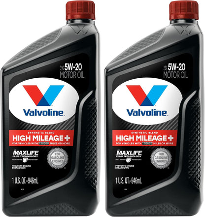 Valvoline MaxLife High Mileage 5W-30 Synthetic Blend Motor Oil 5 Quart
