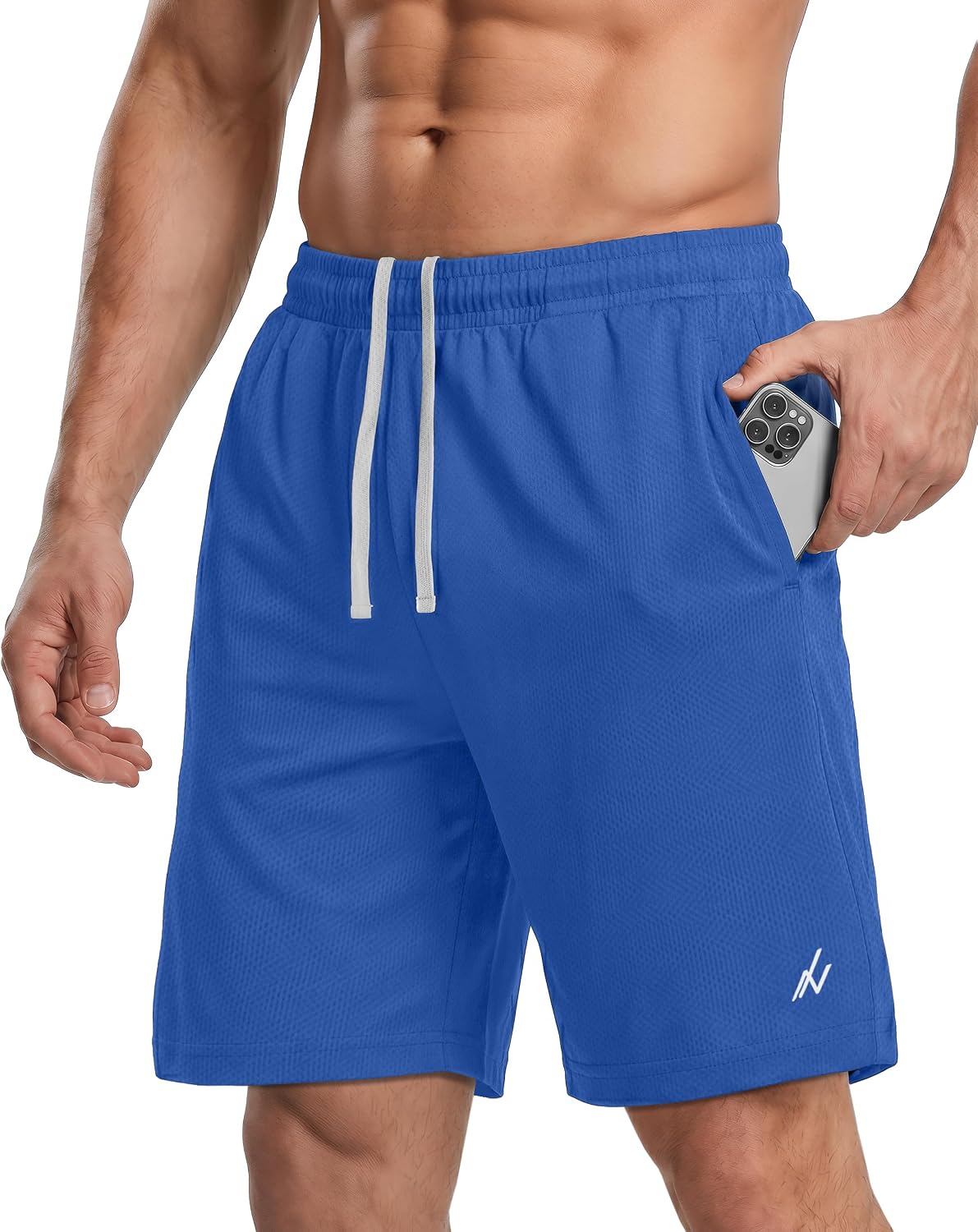 Breathable Mesh Mens Athletic Shorts Loose-Fit Quick Dry Running Gym Shorts
