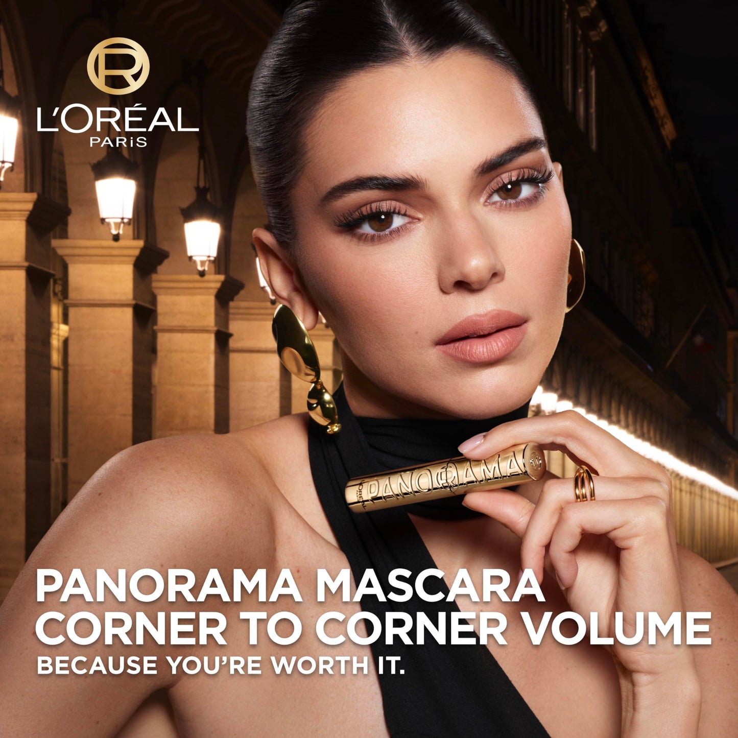 L'Oreal Paris Voluminous Panorama Chromatic Mascara, Volumizing and Lengthening Brown Mascara, Longwear, Smudge-Resistant and Washable, 705 Brown Leather