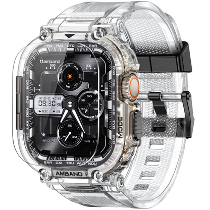 amBand Bands Compatible with Apple Watch 9/8/7/6/5/4 & SE 3/2/1 45mm/44mm Case for Men, M1 Sport Series Rugged Case Protective Cover for iWatch SE3/SE2/6/SE/5/4 44/45 mm Men Black