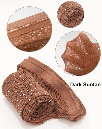 VEBZIN Sparkly Fishnets Stockings High Waist Tights for Women