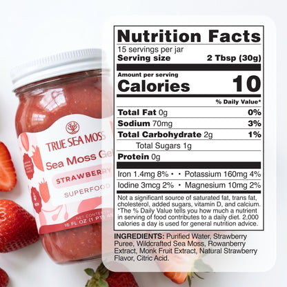 TrueSeaMoss Sea Moss Gel – Made in USA – Wildcrafted Seamoss, Fruits & Jarred Vegetables – Mango, Pack of 3 (Labels may Vary)