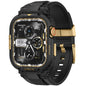 amBand Bands Compatible with Apple Watch 9/8/7/6/5/4 & SE 3/2/1 45mm/44mm Case for Men, M1 Sport Series Rugged Case Protective Cover for iWatch SE3/SE2/6/SE/5/4 44/45 mm Men Black