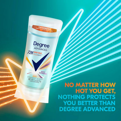 Degree Antiperspirant Deodorant Sexy Intrigue 72-Hour Sweat & Odor Protection Antiperspirant Deodorant For Women with Body Heat Activated Technology 2.6 oz (Pack of 2)