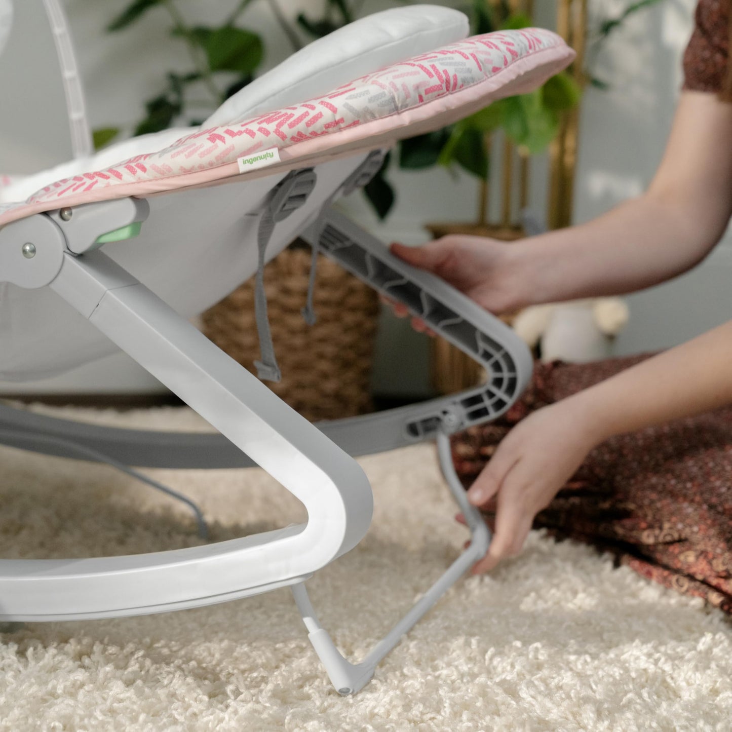 Ingenuity Keep Cozy 3-in-1 Grow with Me Vibrating Baby Bouncer, Seat & Infant to Toddler Rocker, Vibrations & -Toy Bar, 0-30 Months Up to 40 lbs (Weaver)