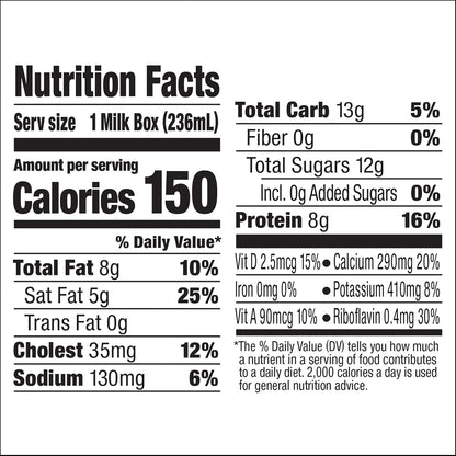 Horizon Organic Shelf Stable Whole Milk Boxes, Pack of 18-8g Protein per Serving