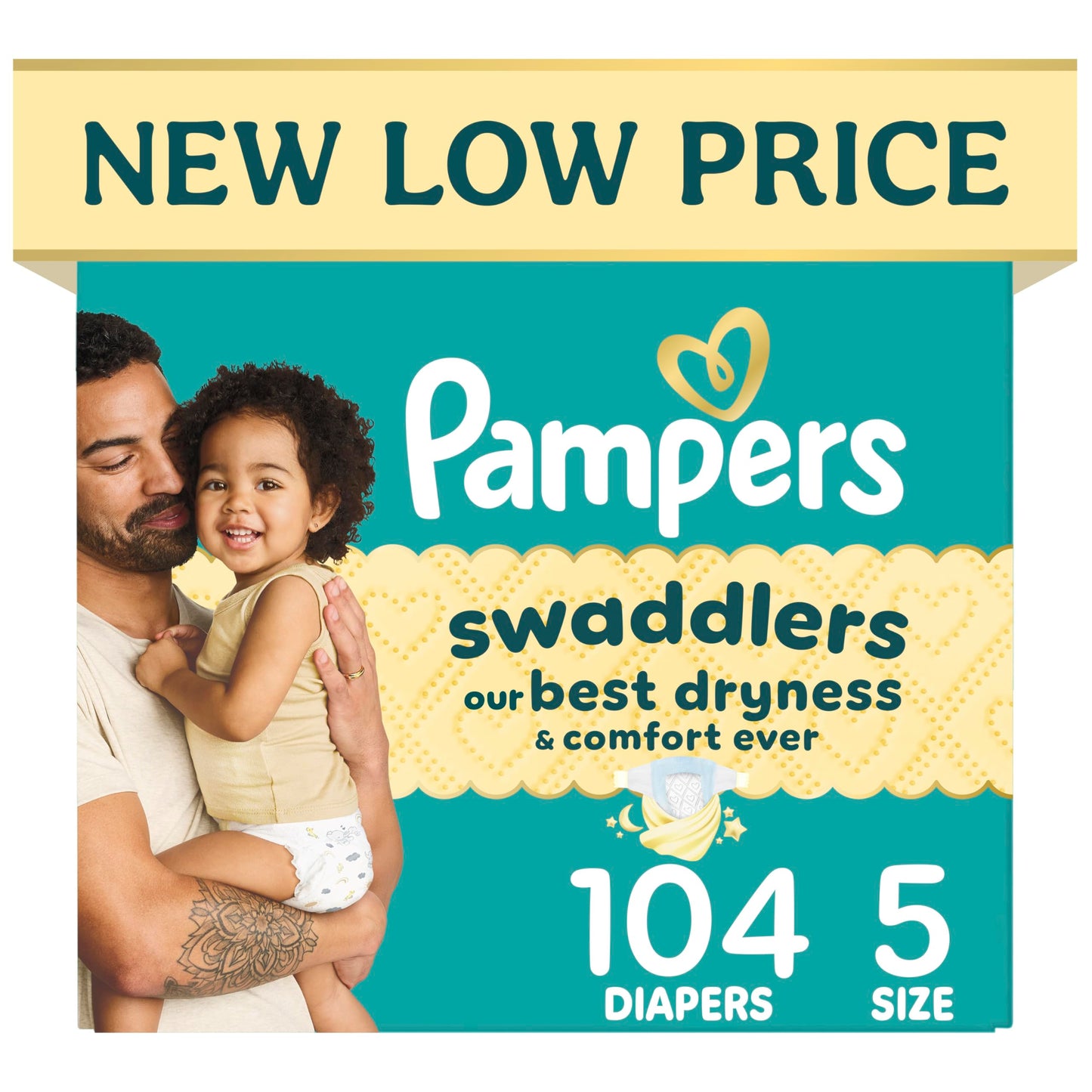 Pampers Swaddlers Baby Diapers, Size 5, 132 Count