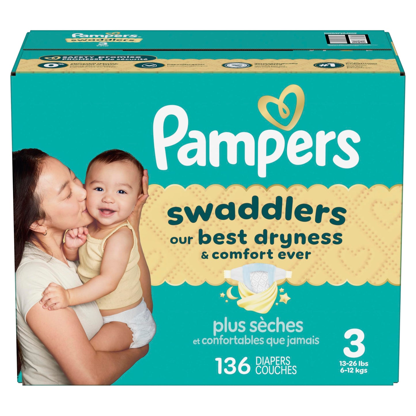 Pampers Swaddlers Baby Diapers, Size 5, 132 Count