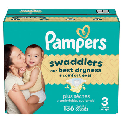 Pampers Swaddlers Baby Diapers, Size 5, 132 Count