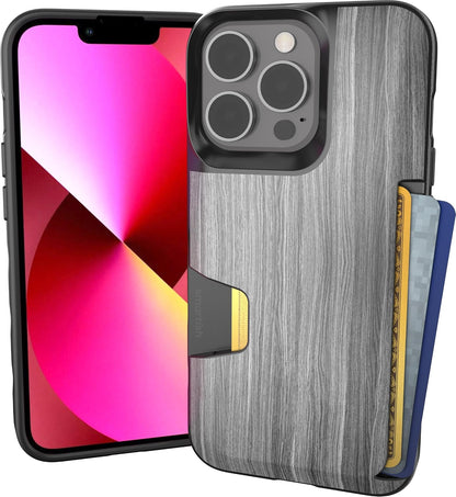 Smartish® iPhone 13 Wallet Case - Wallet Slayer Vol. 1 [Slim + Protective] Credit Card Holder - Drop Tested Hidden Credit Card Slot Cover for Apple iPhone 13 - Black Tie Affair
