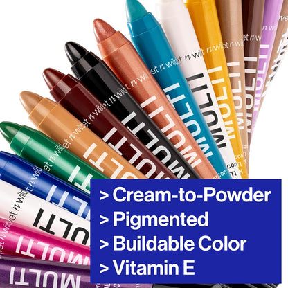 wet n wild Color Icon Cream Eyeliner Eyeshadow Multi-Stick, Moisturizing, Nourishing Velvety Cream-to-Powder Buildable & Blendable Formula, Cruelty-Free & Vegan - Brown Sugar