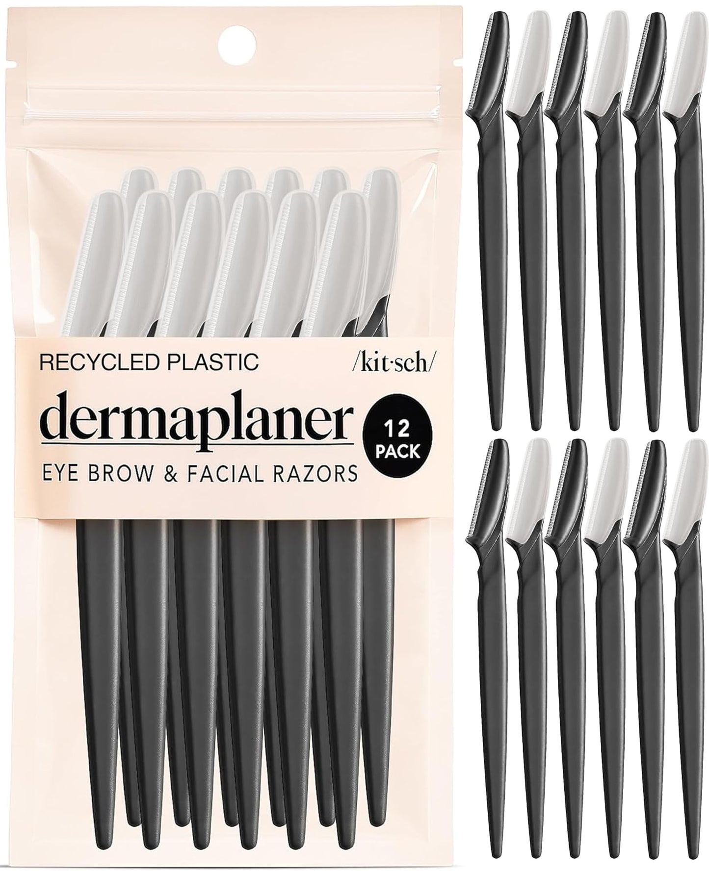 Kitsch Dermaplane Razor for Women Face – Terracotta, 12 pcs