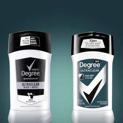 Degree Men UltraClear Antiperspirant Black+White Sweat & 2 Count 2.7 oz