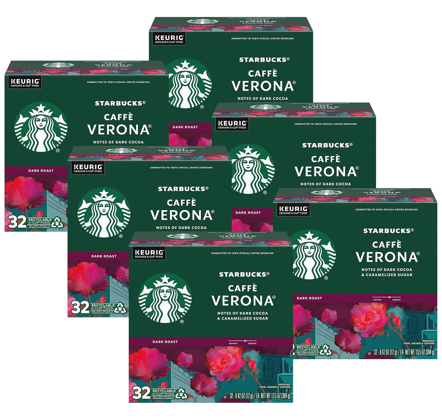 Starbucks K-Cup Coffee Pods, Dark Roast Hot or Iced Coffee, French Roast, 96 Keurig Pods