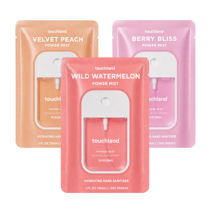 Touchland Top 5 Hydrating Hand Sanitizer Spray Set Travel Size