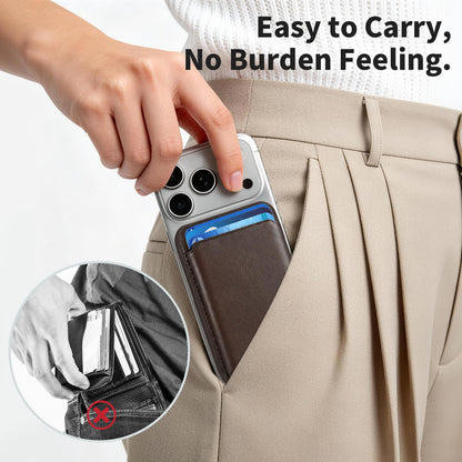 Magnetic Wallet Cell Phone Card Holder for Phone Case with Mag-Safe