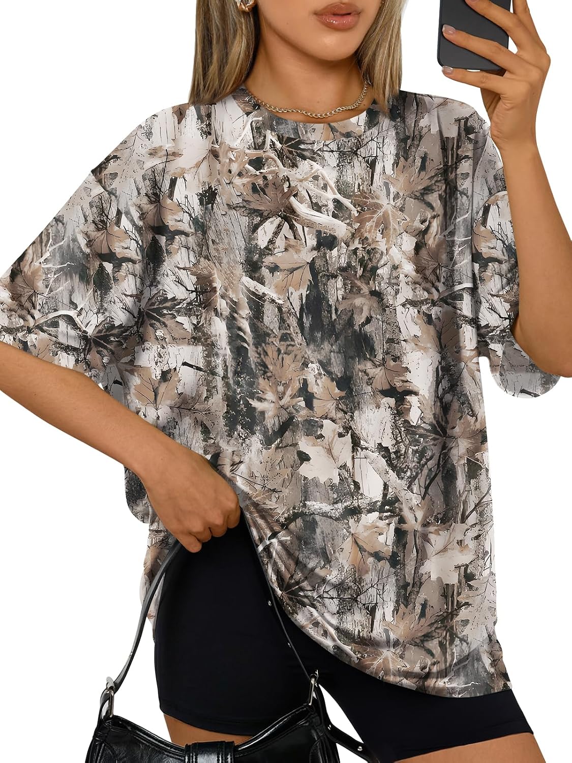 Trendy Queen Womens Oversized T-Shirts Short Sleeve Crew Neck Summer Tops