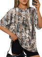 Trendy Queen Womens Oversized T-Shirts Short Sleeve Crew Neck Summer Tops