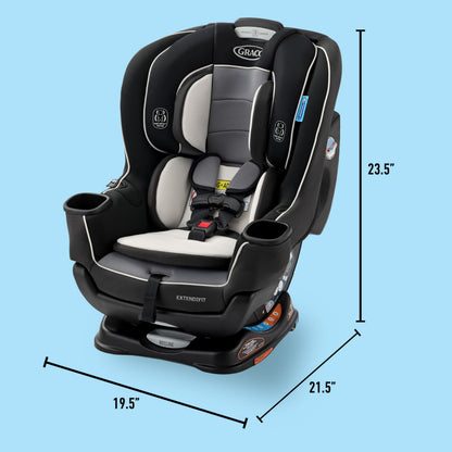 Graco Extend2Fit Convertible Car Seat, Rear and Forward Facing Car Seat with Adjustable Extension Panel for Extra Legroom, Great Gift for Baby Shower or Baby Registry, Redmond