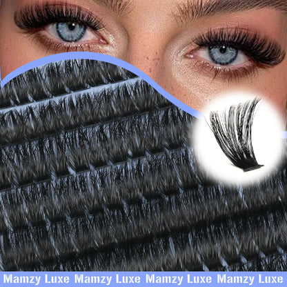 Lash Clusters Wispy 100D Eyelash Clusters 10-18mm Fluff Cluster Eyelash Extensions D Curl No Plastic Feel Individual Lashes Extension 204 Pcs Versatile False Eyelashes Clusters