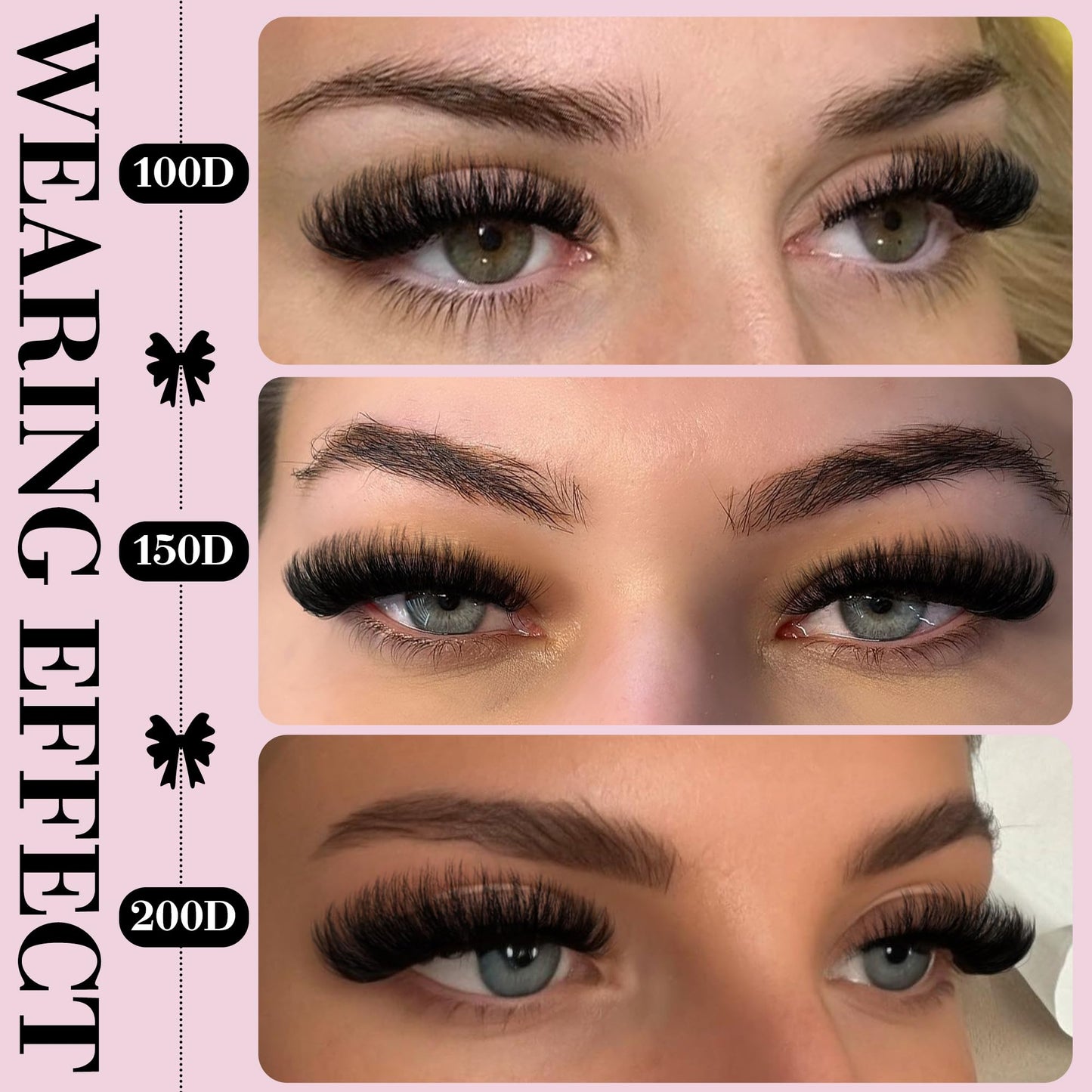Goddvenus Brown Wispy Eye Lash Clusters Kit Natural Cluster Eyelash Extensions Kit False Eyelash Clusters Fluffy DIY Individual Lash Extensions Kit C Curl