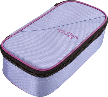 Five Star Pencil Pouch, Pen Case, High-Capacity Zipper Pouch, Storage Organizer for School Supplies Earbuds Chargers Cables Makeup, Blue/Denim (500212F-ECM)