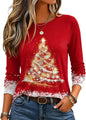 Zeagoo Women's Casual Shirts Long Sleeve Tops Crewneck Tshirts Fall Clothes
