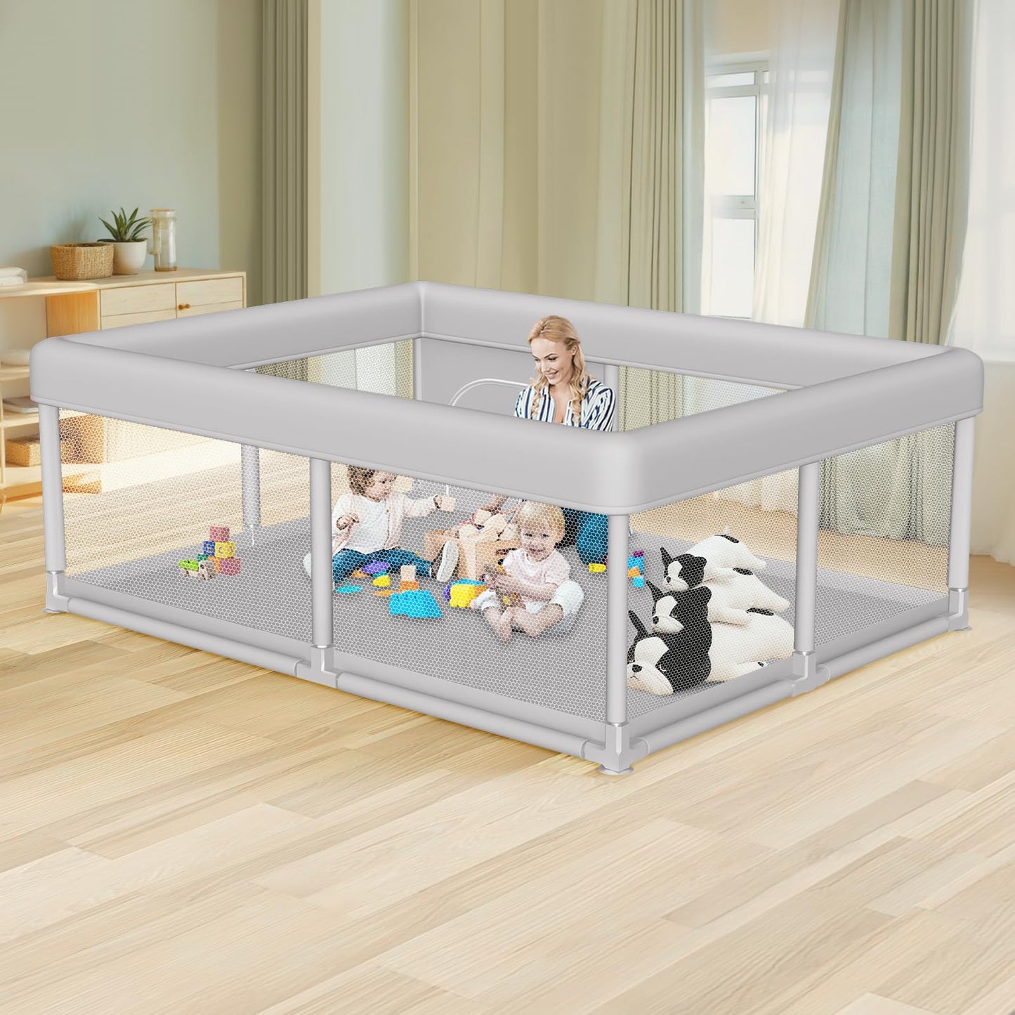 Hiaksedt Baby Playpen 50x50 Inch, Play Pens for Babies and Toddlers