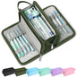 Sooez Large Pencil Case, Pencil Pouch, Pencil Bag, Pencil Box, Pink & Plaid