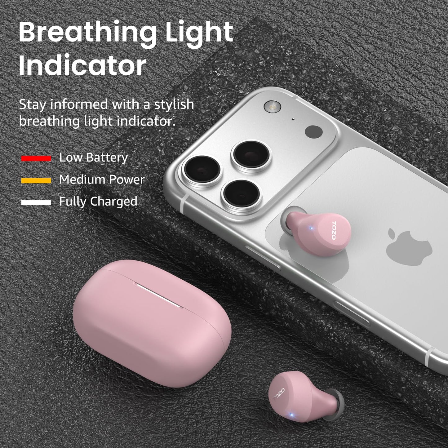 TOZO A1 Wireless Earbuds Bluetooth 5.3 Light Weight in Ear Headphones