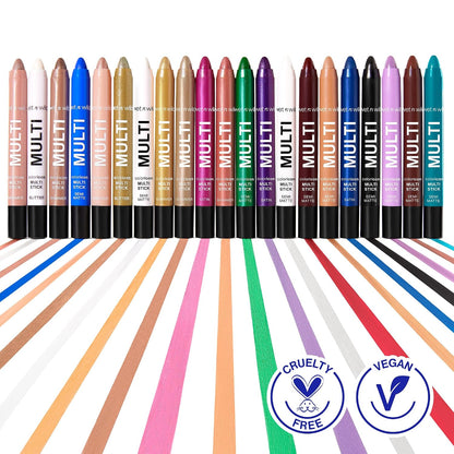 wet n wild Color Icon Cream Eyeliner Eyeshadow Multi-Stick, Moisturizing, Nourishing Velvety Cream-to-Powder Buildable & Blendable Formula, Cruelty-Free & Vegan - Brown Sugar