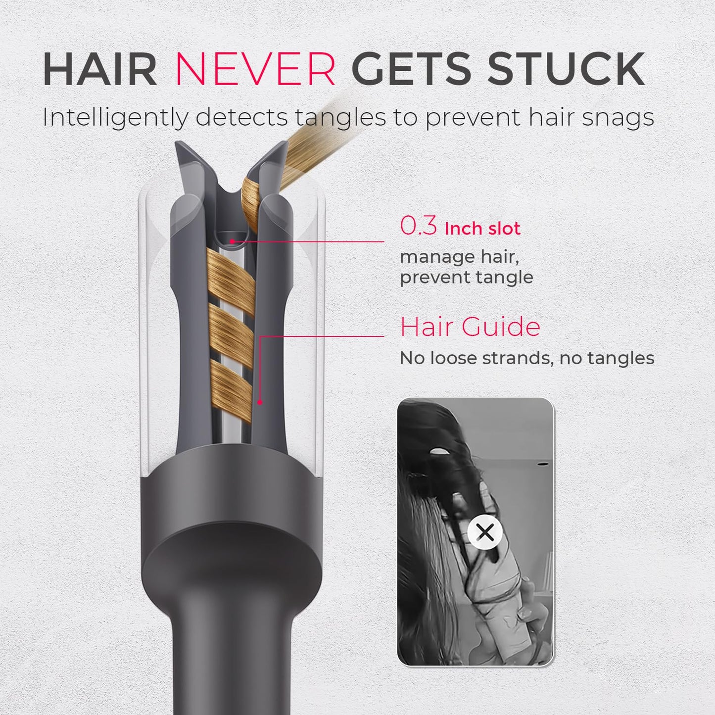 TYMO Automatic Rotating Curling Iron, TYMO CURLPRO Beach Waves Hair Curler