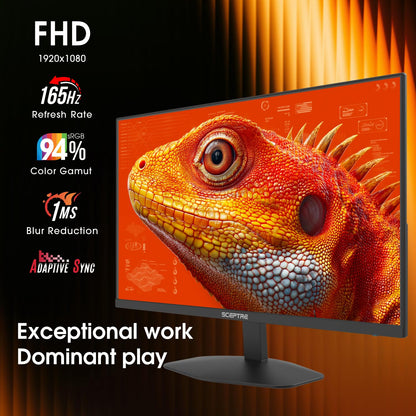 Sceptre New 22-Inch Gaming Monitor, FHD 1080p, Up to 144Hz, HDMI, DisplayPort, Built-in Speakers, Machine Black (E225W-FW144 Series, 2026)