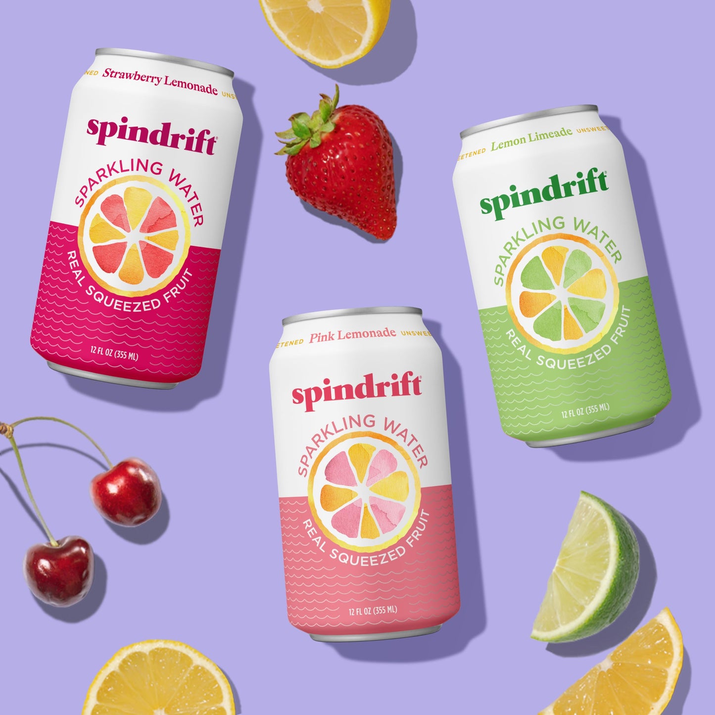 Spindrift Sparkling Water, 4 Flavor Variety Pack, Made with Real Squeezed Fruit, 12 Fl Oz (Pack of 20)