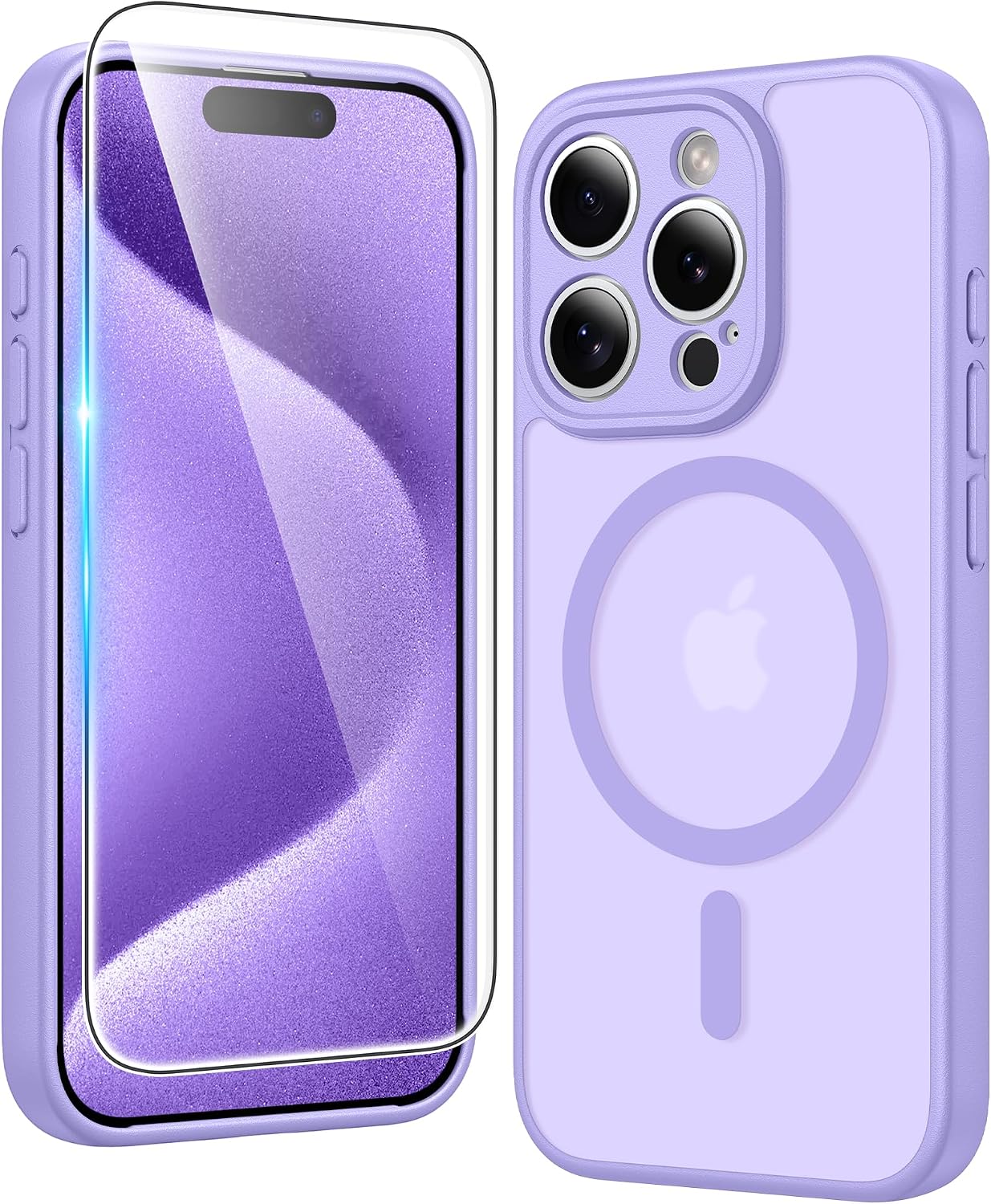 FNTCASE for iPhone 17 Pro Case Clear Magnetic with Screen Protector