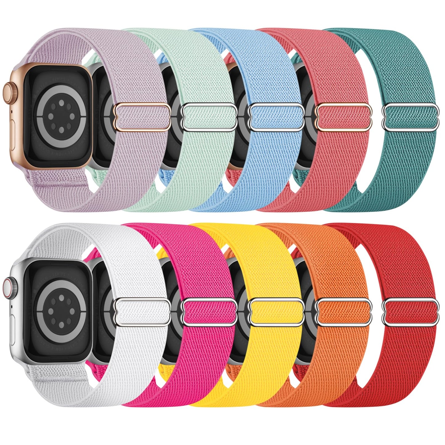 10 Pack Stretchy Bands Compatible with Apple Watch Band Women Men