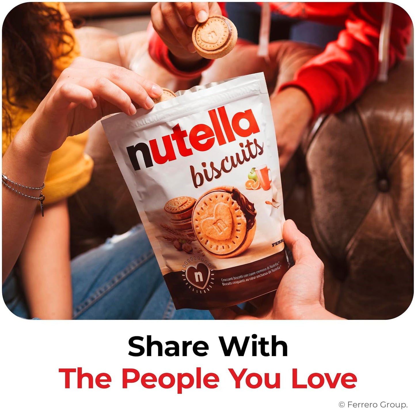 Nutella Biscuits Cookies Filled with Nutella Hazelnut Spread, Sweet Snack Pack, 9.7 oz