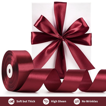Mauproy Dusty Rose Satin Ribbon, 1-1/2 Inch, 50 Yards