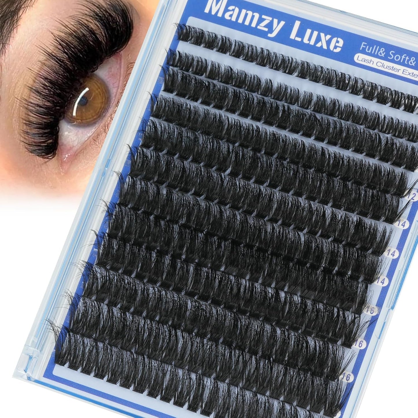Lash Clusters Wispy 100D Eyelash Clusters 10-18mm Fluff Cluster Eyelash Extensions D Curl No Plastic Feel Individual Lashes Extension 204 Pcs Versatile False Eyelashes Clusters