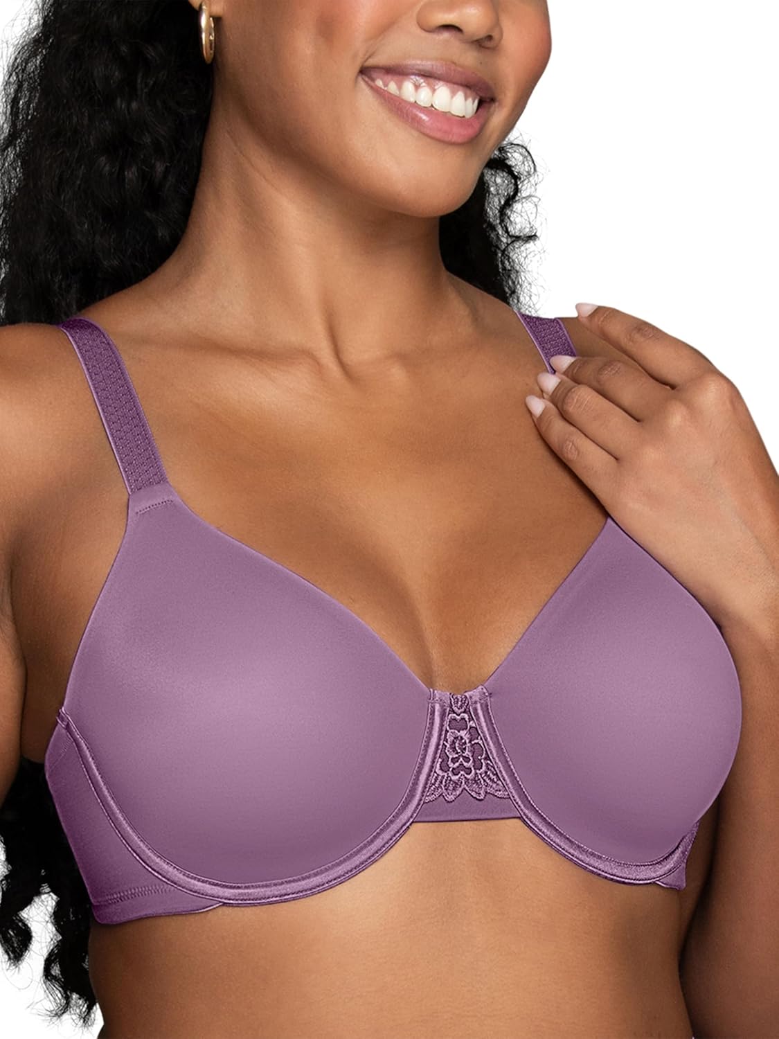 Vanity Fair Women's Beauty Back Smoothing Minimizer Bra, Minimizes Bust Line up to 1.5", Non Padded Cups up to H