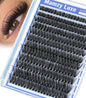 Lash Clusters Wispy 100D Eyelash Clusters 10-18mm Fluff Cluster Eyelash Extensions D Curl No Plastic Feel Individual Lashes Extension 204 Pcs Versatile False Eyelashes Clusters